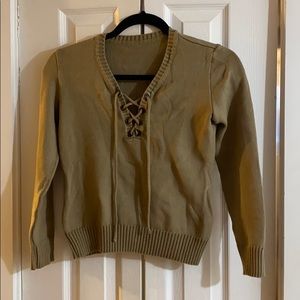 Long sleeve shirt with cleavage